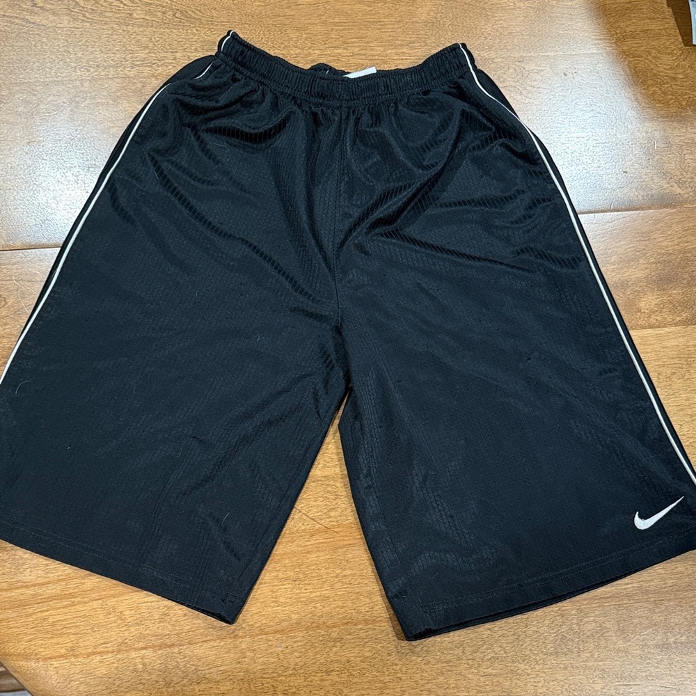 Nike Black Sports Shorts with White Trim